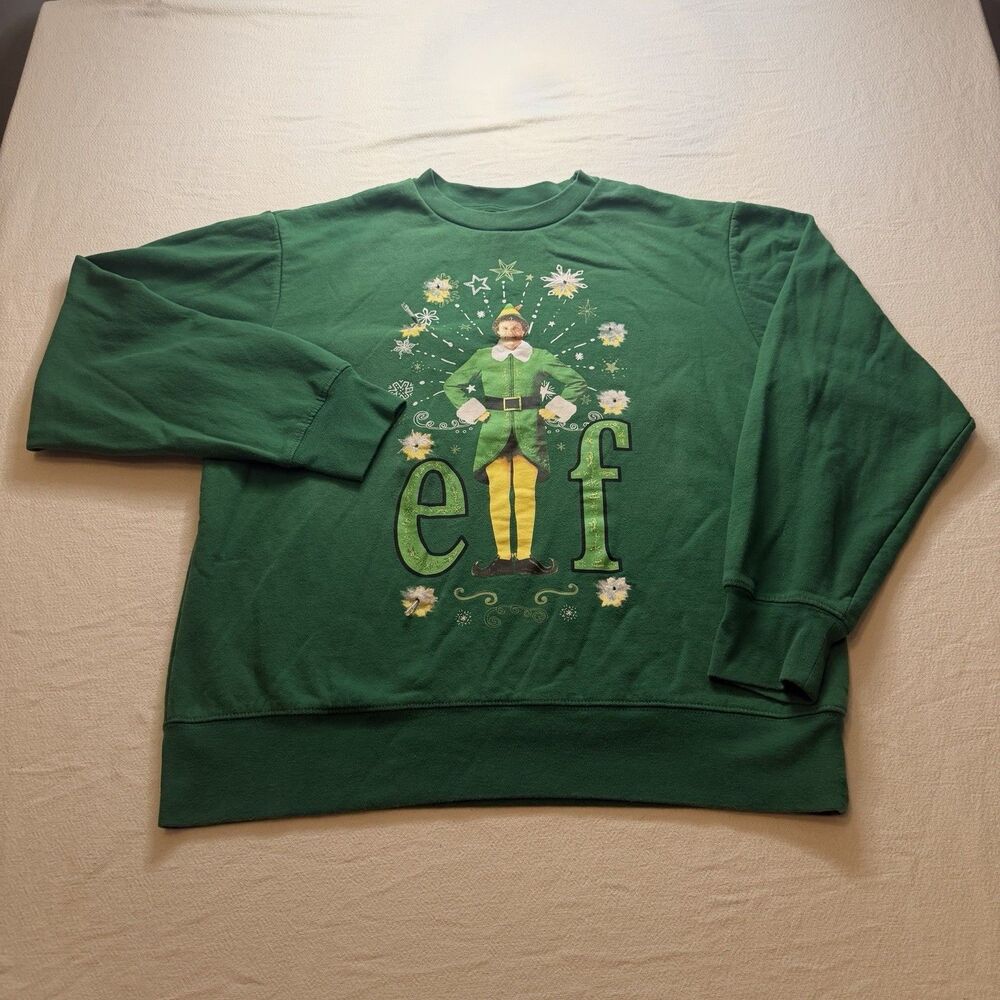 Elf Movie Buddy Sweatshirt Will Ferrell Crewneck Small Mens Christmas Holidays